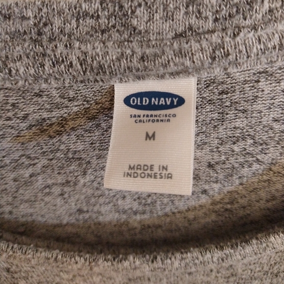OLD NAVY Women's Heather Gray  Long Sleeve "Stand For Love" Knit Shirt Med EUC - Picture 5 of 5